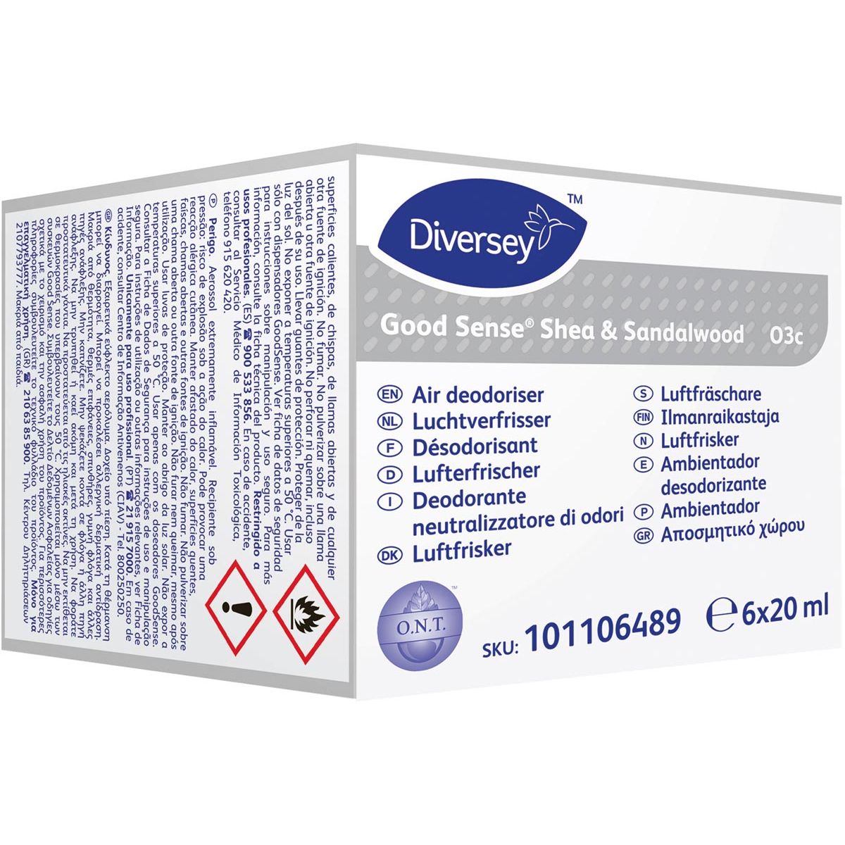 Good Sense - Recharge Good pour désodorisant automatique, Karité Bois de Santal, pack de 6