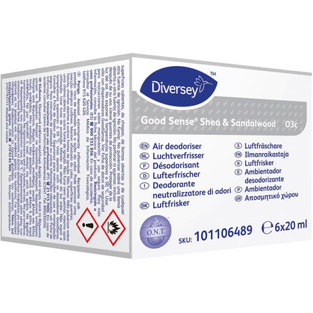 Good Sense -  Good navulling voor automatische luchtverfrisser, Shea Sandalwood, pak van 6 stuks