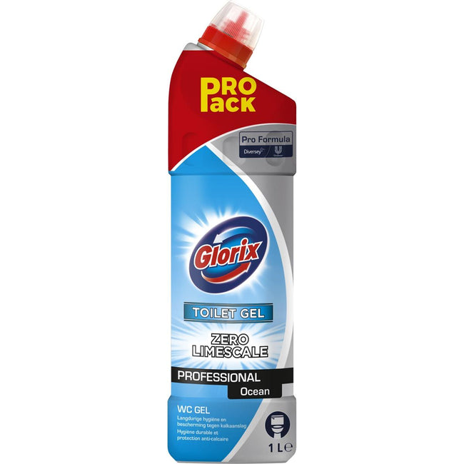 Glorix - Nettoyant Sanitaire Pro Formula Gel Toilette Océan sans javel 1000ml