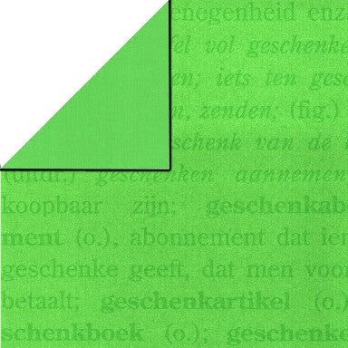 Klika - Papier cadeau Papier cadeau Polices vertes sur vert pomme nervuré 30 cm