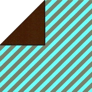 Klika -  Cadeaupapier Geschenkpapier Gold stripe over blue ribbed 50 cm