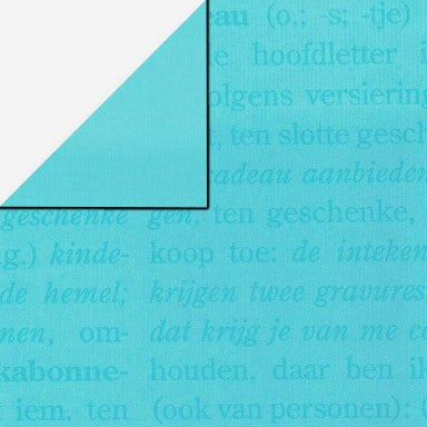 Klika -  Cadeaupapier Geschenkpapier Blue fonts on clearblue ribbed 50 cm