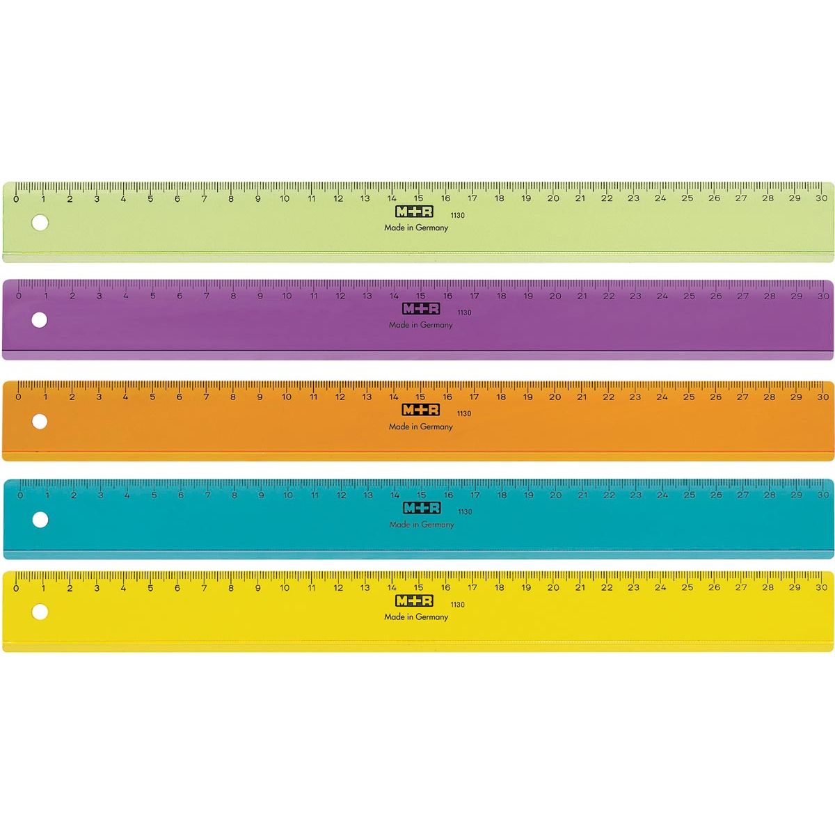 M+R - latte en plastique, couleurs assorties, 30 cm