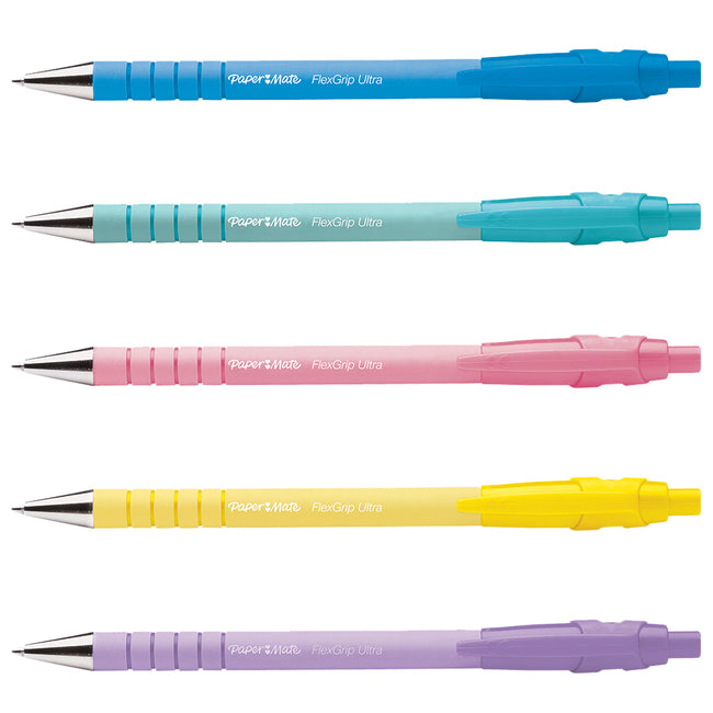 Paper Mate -  Balpen papermate flexgrip ultra m pastel assorti | 12 stuks