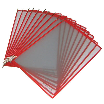 Tarifold Display - Panneau de visualisation A4 vertical rouge 10 pièces