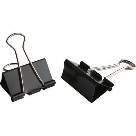 LPC - clip rabattable, 41 mm, noir, boîte de 12 pièces