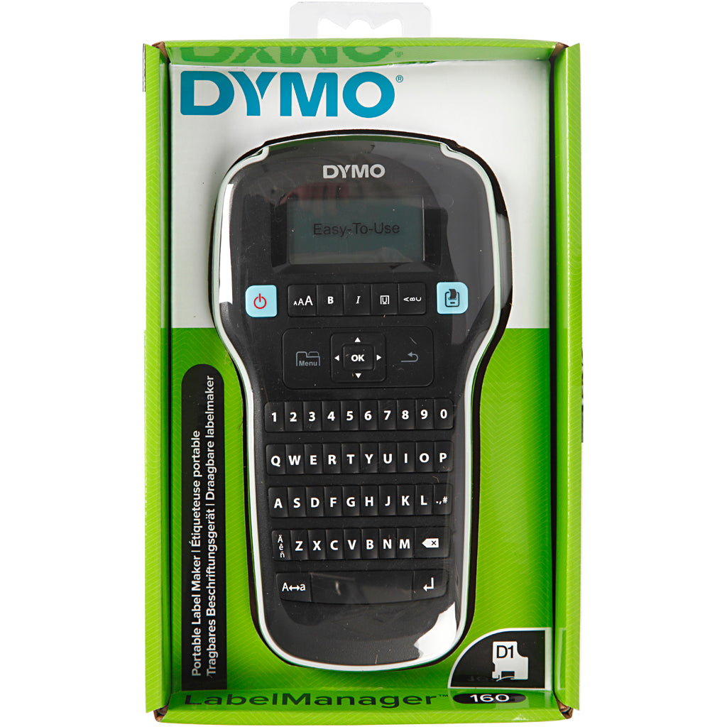 Dymo - Imprimante d'étiquettes LabelManager 160 portable qwerty 12mm noir