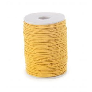 Elastique rond jaune moutarde 2mm x 100 mètres en rouleau
