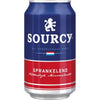 Sourcy -  mineraalwater, licht bruisend, blik van 33 cl, pak van 24 stuks, rood