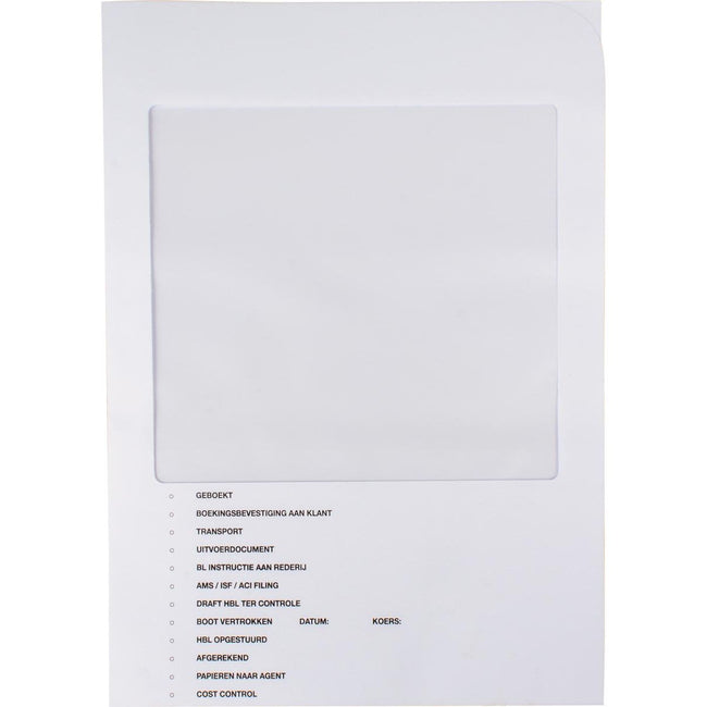 Klika - Dossier de douane, blanc, paquet de 100 pièces