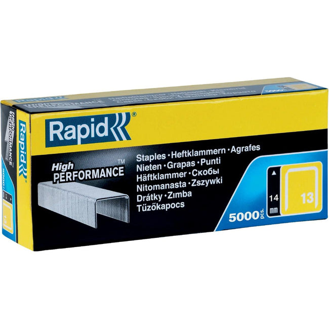 Rapid - Staples 13/14, galvanisé, boîte de 5 000 agrafes