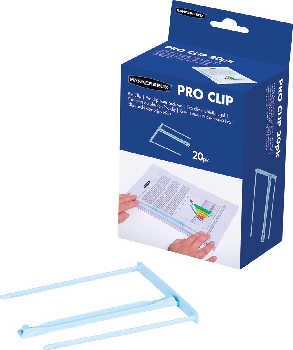 Bankers Box - Archivordner Pro-Clip, 20er-Box, hellblau