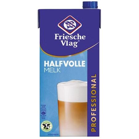 Friesche Vlag -  Langlekker koffiemelk, pak van 1 liter, halfvolle melk