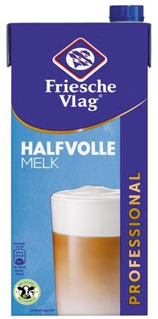 Friesche Vlag - Friesche Vlag Langlekker Coffee Milk, paquet de 1 litre, lait semi-amené