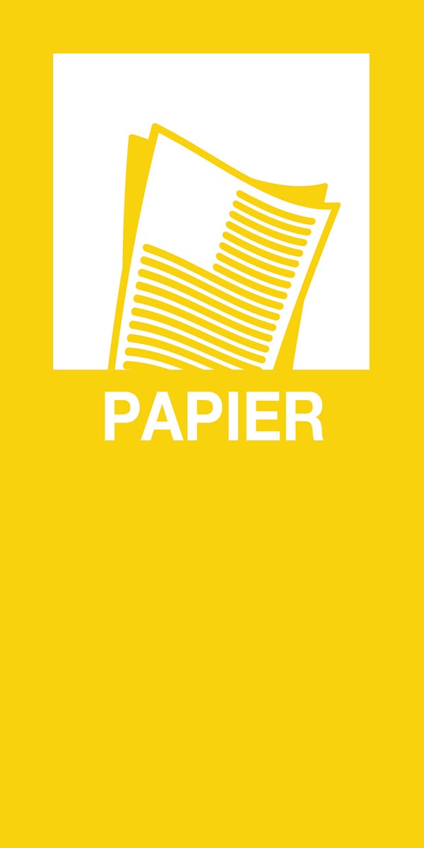 V-part - autocollant magnétique PAPIER, jaune