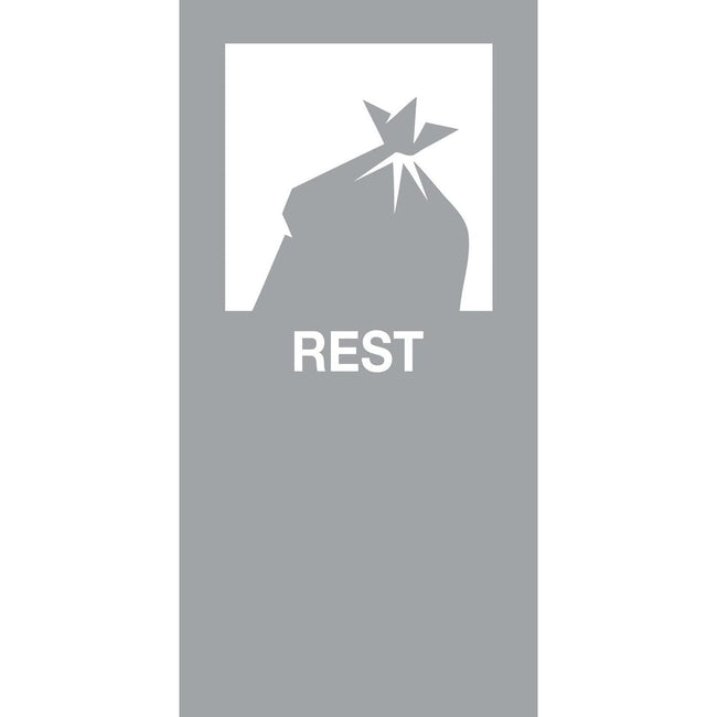 V-part -   magneetsticker REST, grijs