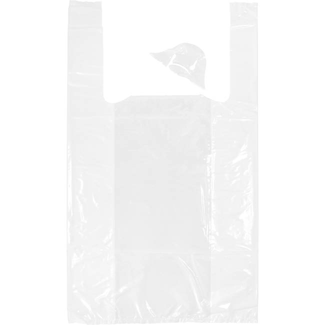 Klika -  Tas | LLDPE | geblokt | 27x 6x48cm | hemddraagtas | wit | 1000 stuks