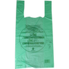 Klika -  Tas | Bioplastic o.b.v. Zetmeelblend | op blok/geblokt | 27x 7x50cm | hemddraagtas | groen | 500 stuks