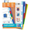 Oxford - onglets, format A4 XL, en PP, perforation 11 trous, non imprimés, 5 onglets colorés