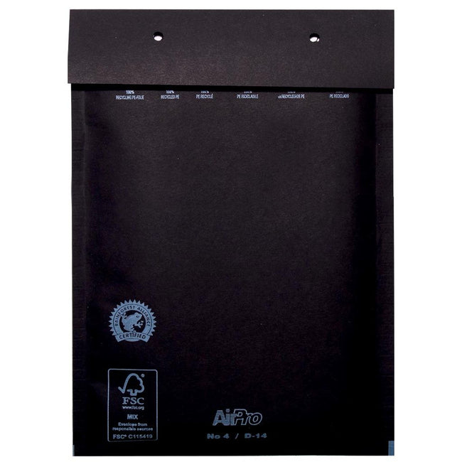 Airpro -  Luchtkussenenveloppen 180x265 mm, doos van 100 stuks, zwart