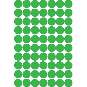 Apli - étiquettes rondes en coffret diamètre 19 mm, vertes, 560 pièces, 70 par feuille