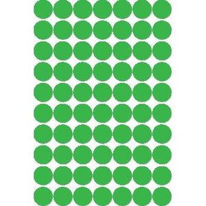 Apli -  ronde etiketten in etui diameter 19 mm, groen, 560 stuks, 70 per blad