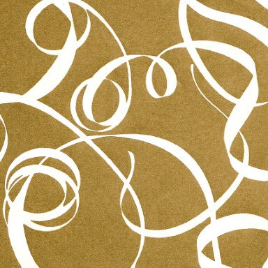 Klika -  Cadeaupapier Geschenkpapier White ribbon on gold 70 cm