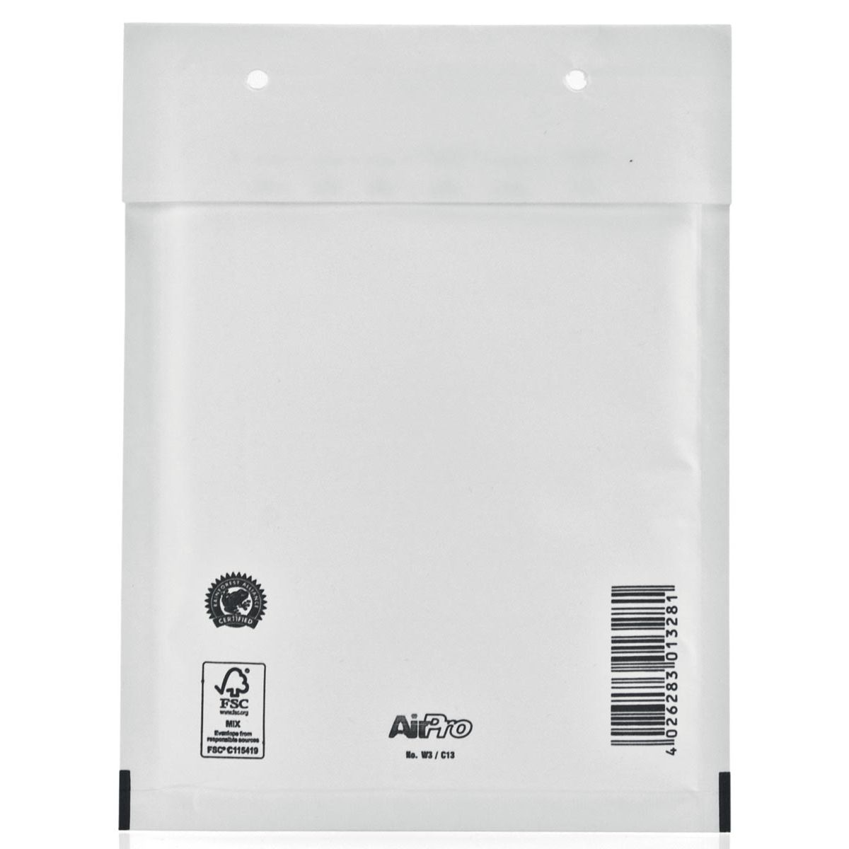 Airpro -  Bong  luchtkussenenveloppen, ft 150 x 215 mm, met stripsluiting, doos van 100 stuks, wit