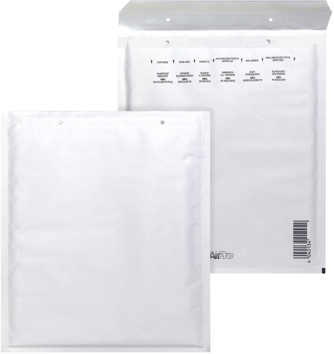 Airpro - Enveloppes à bulles pour bang, ft 220 x 265 mm, avec fermeture à bande, boîte de 100 pièces, blanc