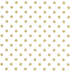 Klika -  Cadeaupapier Geschenkpapier White with gold dots 30 cm