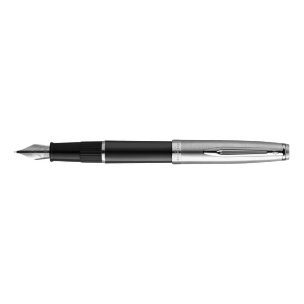 Fountain Pen Waterman Emblème Black Chrom Trim M