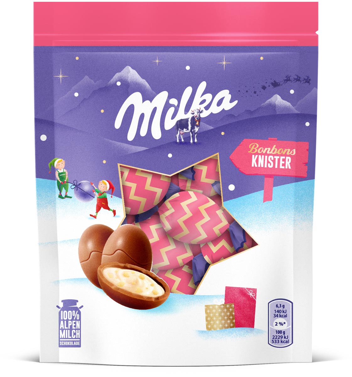 Mila - Chocolatement au lait kisterbbonbons, sac de 86 g