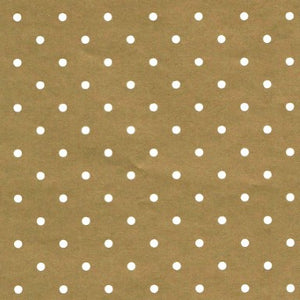 Klika -  Cadeaupapier Geschenkpapier Gold with white dots 30 cm