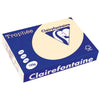 Clairefontaine - Trophée tel, papier coloré, A4, 120 g, 250 feuilles, crème