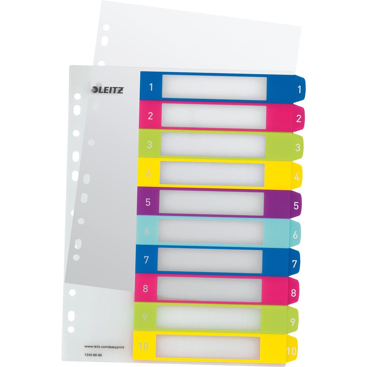 Leitz - WOW druckbares Register, 10 Register