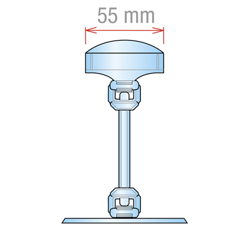 Klika -  Vitrinestandaardje small transparant