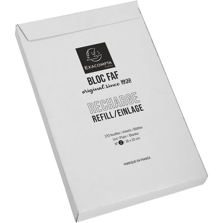 Exacompta - recharge pour bloc-notes FN°2, vierge, pi 16 x 10 cm