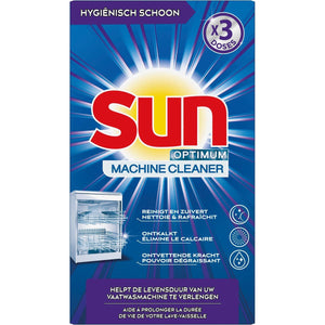 Sun - Optimaler Spülmaschinenreiniger, Packung mit 3 Dosen