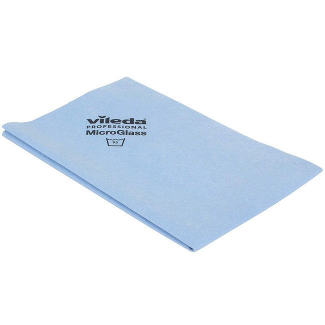 Vileda -  microvezeldoek MicroGlass, blauw, pak van 3 stuks