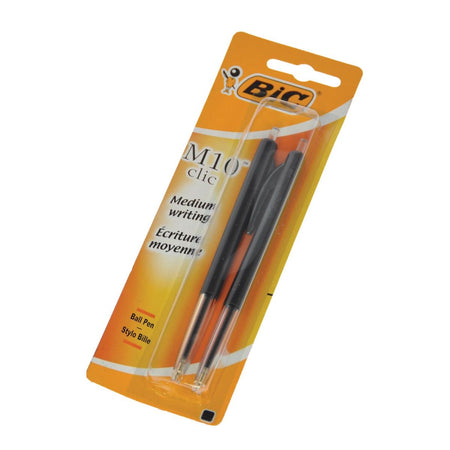 Bic - Stylo bille M10 moyen noir blister de 2 pièces