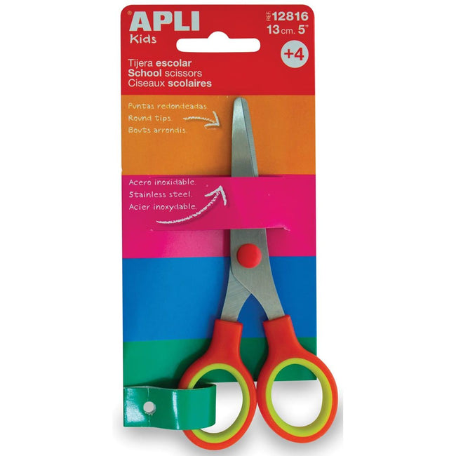Apli Kids - Ciseaux scolaires enfants 13 cm, sous blister