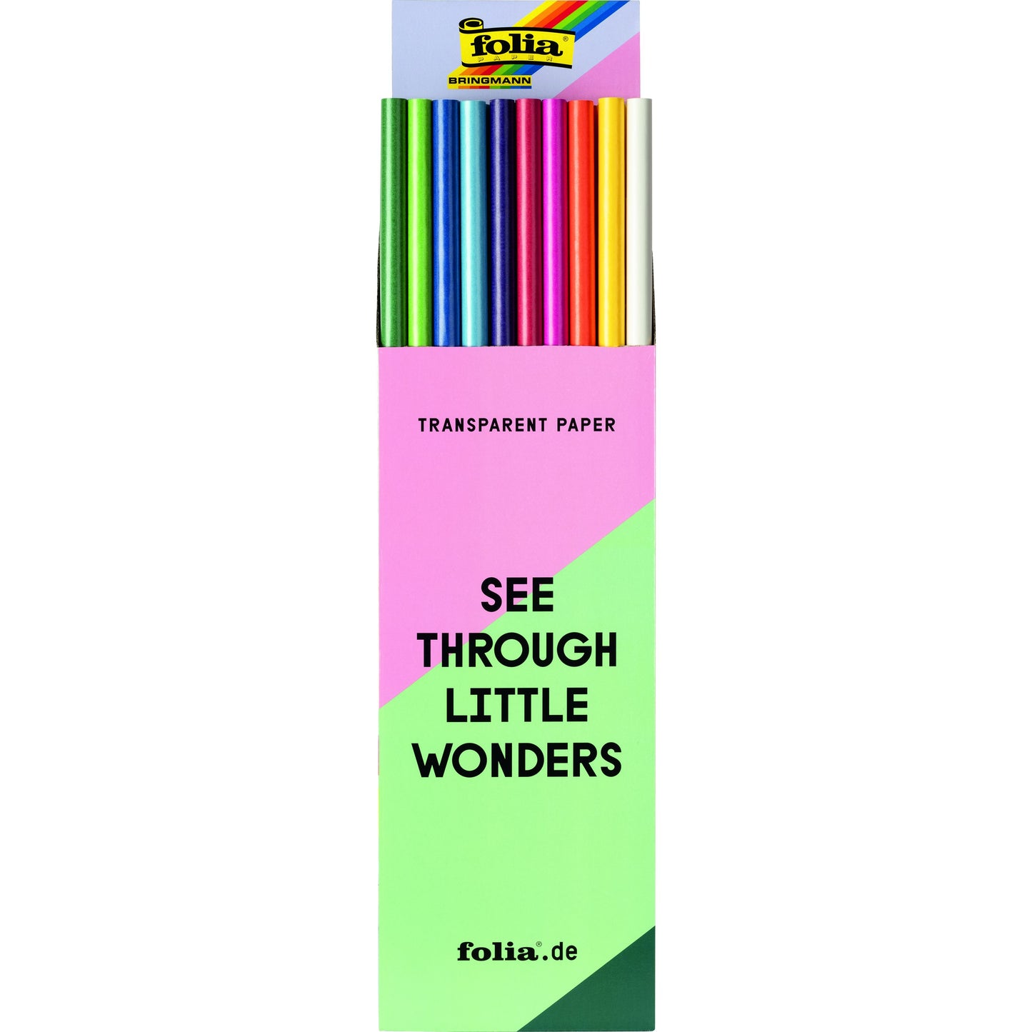 Folia Paper - Papier transparent Folia 70x100cm 42gr couleurs assorties