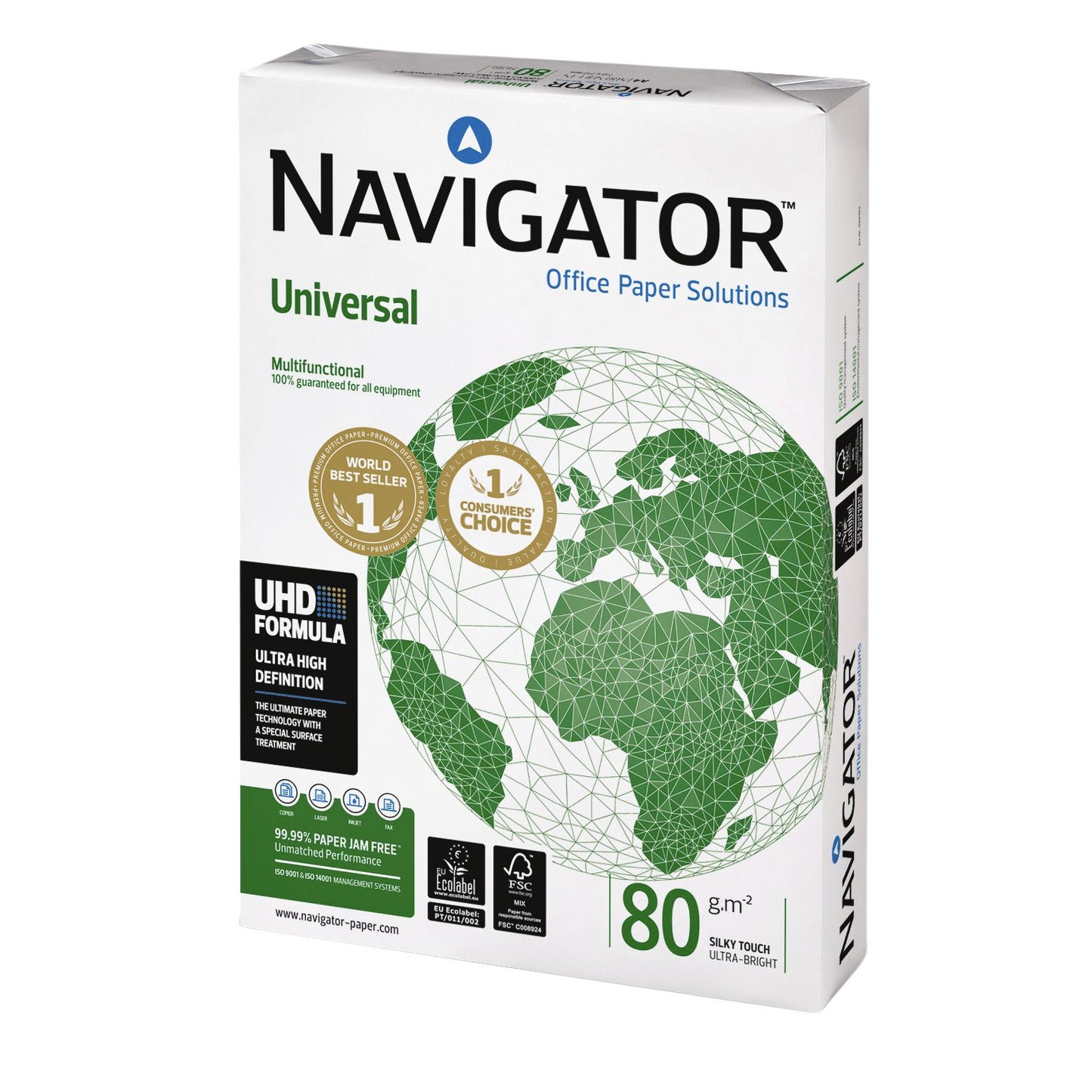 Navigator - Kopierpapier Universal A4 80gr weiß 500 Blatt | 5 Stück