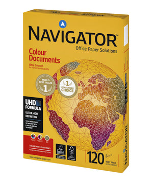 Navigator - Papier copie Documents couleur A4 120gr blanc 250 feuilles | 8 pièces