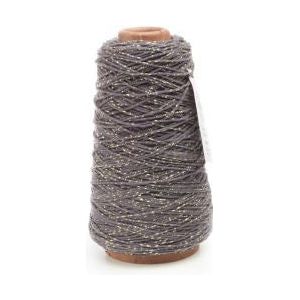 Cotton Cord Lurex/ Katoen touw 300 meter grijs/goud ø2mm