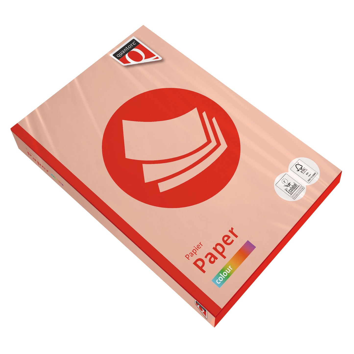 Quantore - Papier copie Couleur A4 80gr saumon 500 feuilles | 5 pièces