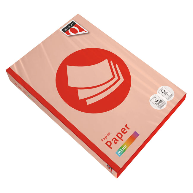 Quantore -  Kopieerpapier colour a4 80gr zalm | 5 stuks