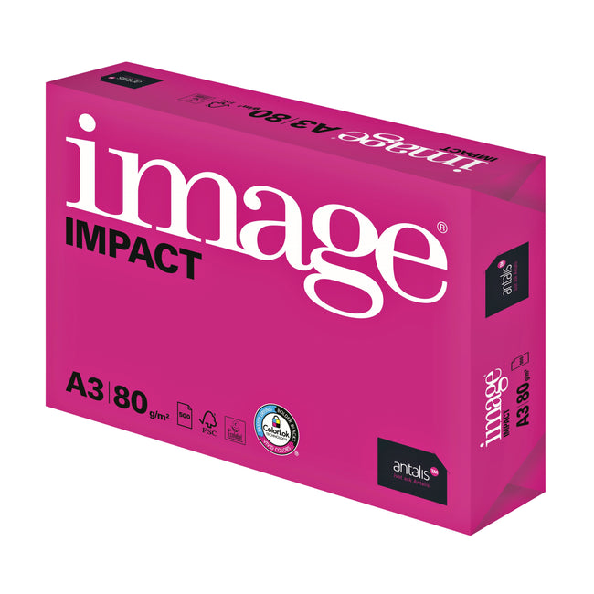 Bild - Kopierpapier Impact A3 80gr weiß 500 Blatt | 5 Stück