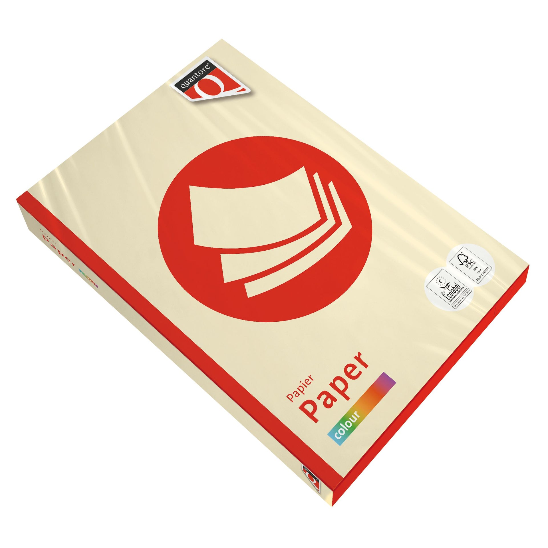 Quantore -  Kopieerpapier colour a4 160gr ivoor | 5 stuks