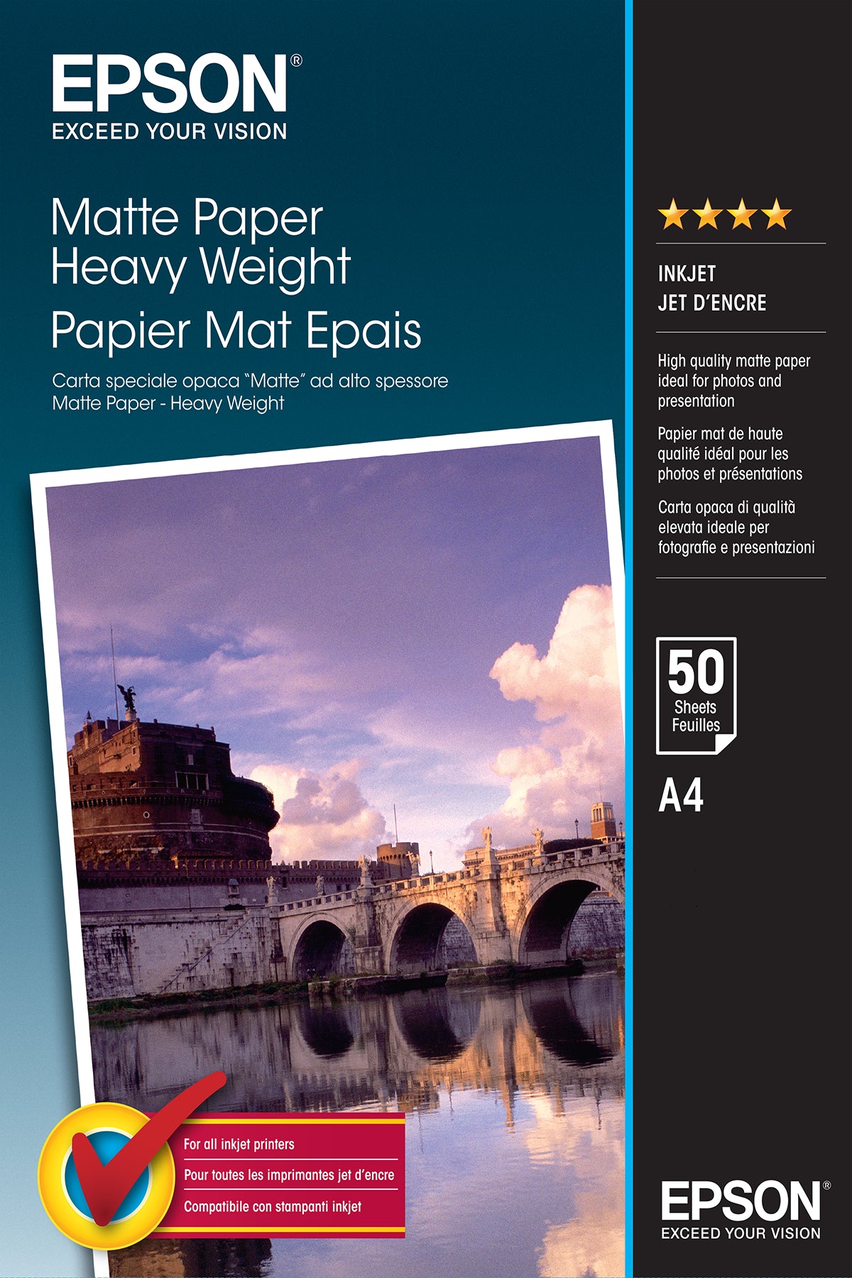 Epson - Papier jet d'encre s041256 a4 167gr mat